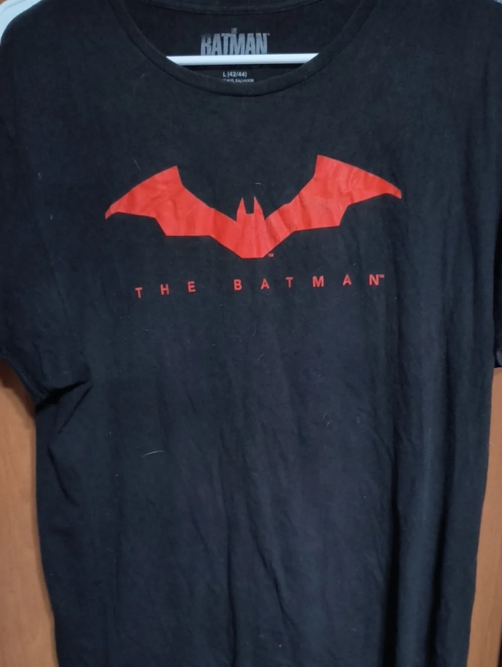 Batman Black Tee with Red Bat Emblem
